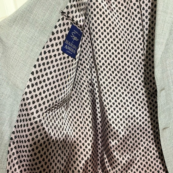 Hardy Amies Gray Sport Suit Jacket with Classic Design and Modern Fit - Picture 8 of 10